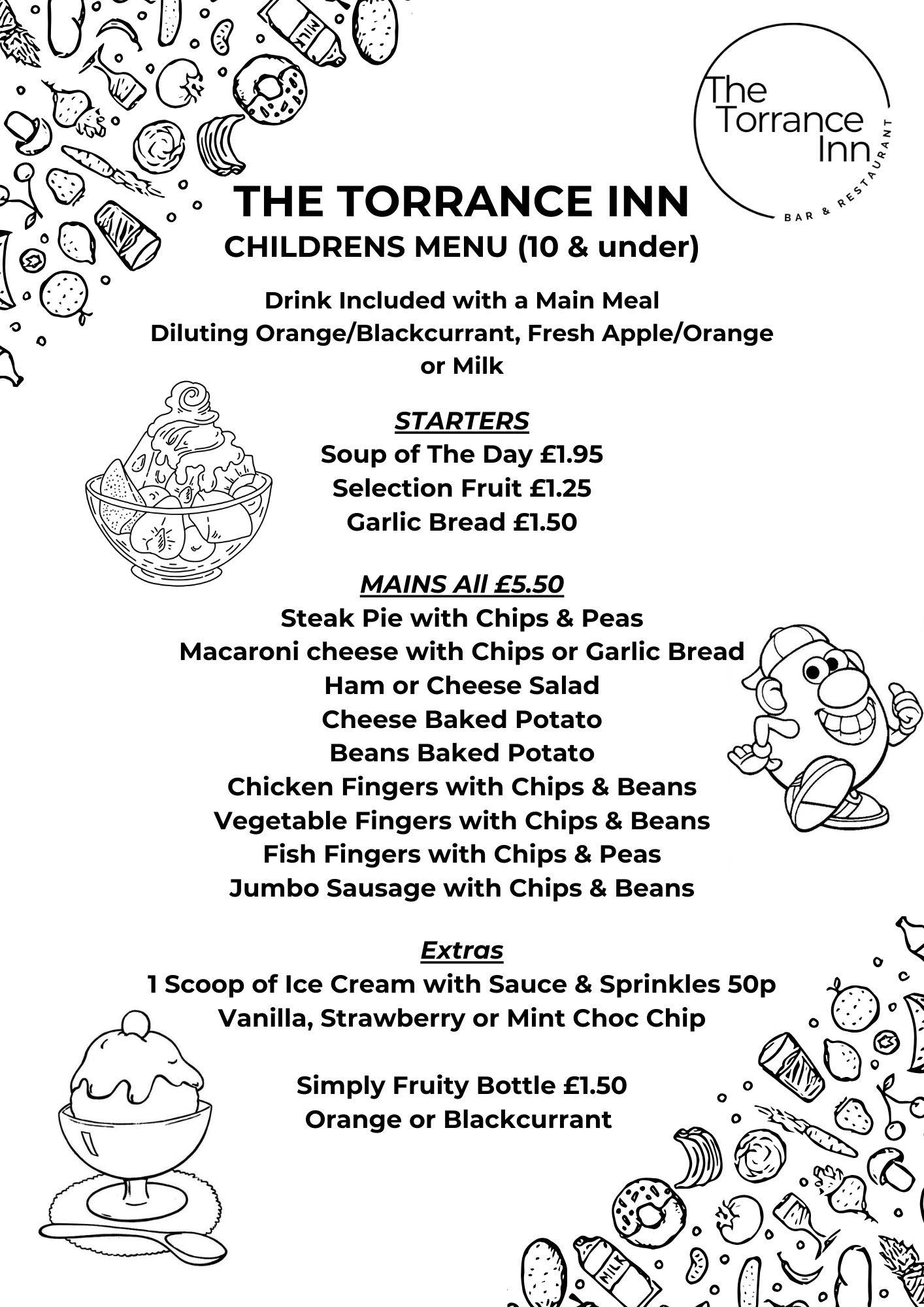 Childrens menu